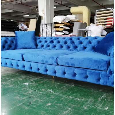 Velvet chesterfield sofa 3 pieces cushions (Only 3 cushions, not sofa)