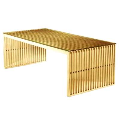 Maya gold stainless steel coffee table