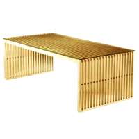 Maya gold stainless steel coffee table