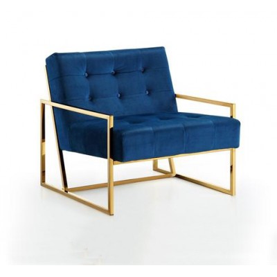 Replica Gold steel Chair in velvet fabric / Elegent sofa chair