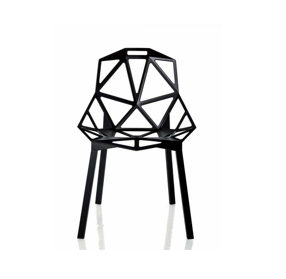 Black  metal frame chair