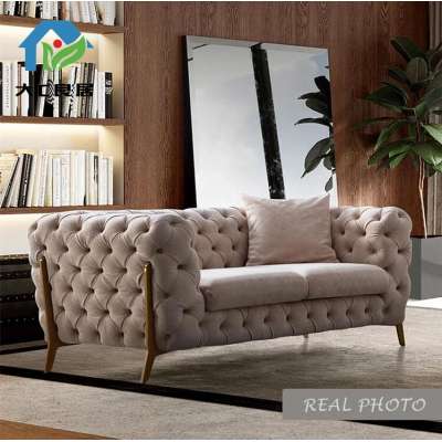 Velvet  chesterfield 2 seater sofa