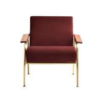 Gold steel velvet chair